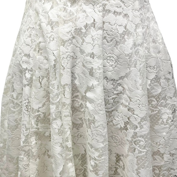 Ethereal Coquette Dainty Fit and Flare Lace Dress Fairy Romantic Elegant Size S - Picture 10 of 11